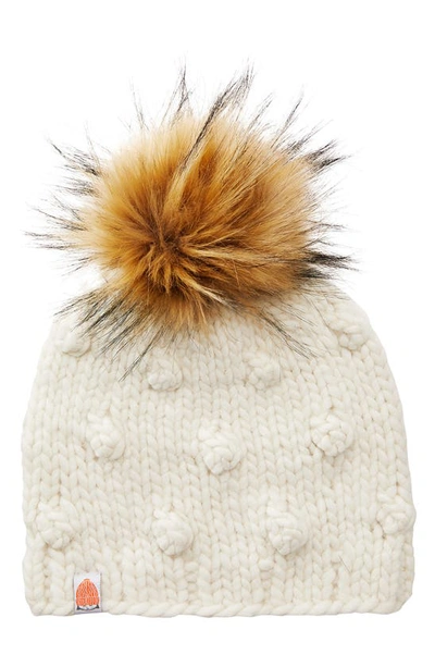 Sht That I Knit The Campbell Merino Wool Beanie In Neutral