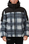 Point Zero Bellecote Plaid Quilted Jacket In Grey