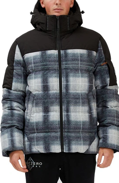 Point Zero Bellecote Plaid Quilted Jacket In Grey