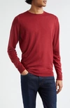 John Smedley Marcus Crewneck Virgin Wool Sweater In Red Jasper