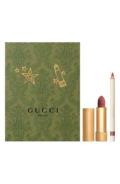 Gucci Matte Lipstick And Lip Liner Duo