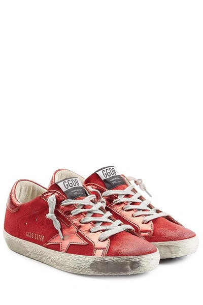 Golden Goose Super Star Metallic Leather And Suede Sneakers