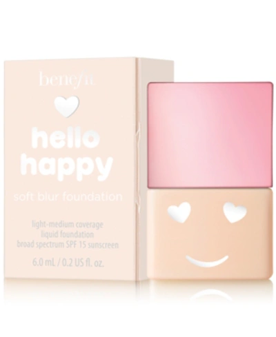 Benefit Cosmetics Hello Happy Soft Blur Foundation Mini 1 0.2 oz/ 6 ml In Shade 1 - Fair Cool