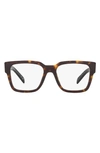Prada 54mm Square Optical Glasses In 2au1o1