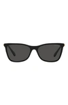 Swarovski 55mm Rectangular Sunglasses In Black