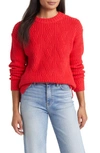 Caslon Rib Cable Mock Neck Sweater In Red Chinoise