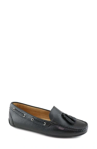 Marc Joseph New York Murray Hill Tassel Loafer In Black Grainy