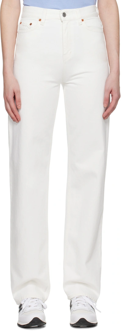 Sporty And Rich Loose Fit Denim Jeans In White