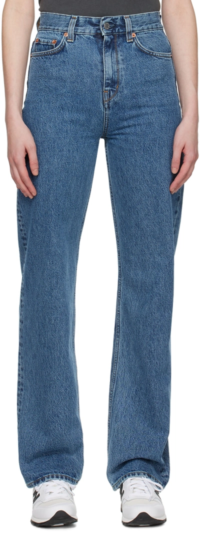 Sporty And Rich Vintage Fit Denim Jeans In Light Blue