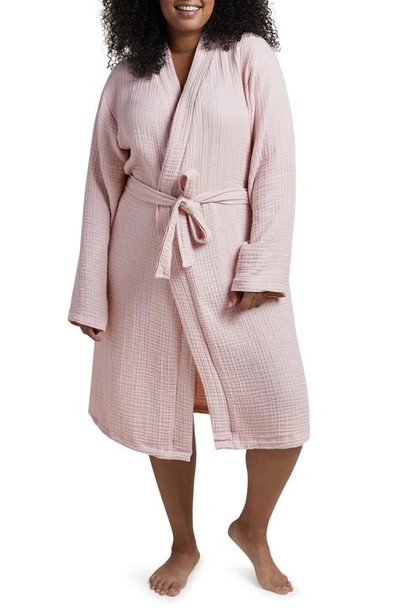 Parachute Gender Inclusive Cloud Cotton Dressing Gown In Rose