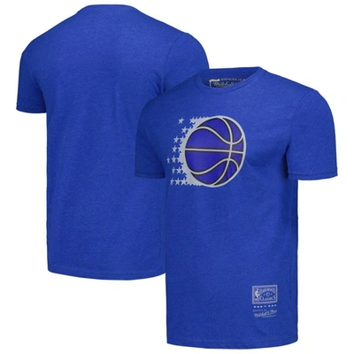 Mitchell & Ness Men's And Women's  Blue Orlando Magic Hardwood Classics Mvp Throwback Logo T-shirt