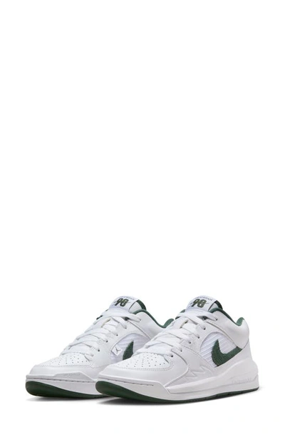 Jordan Stadium 90 Sneaker In White/ Galactic Jade/ Olive