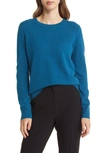 Nordstrom Cashmere Crewneck Sweater In Blue Ceramic
