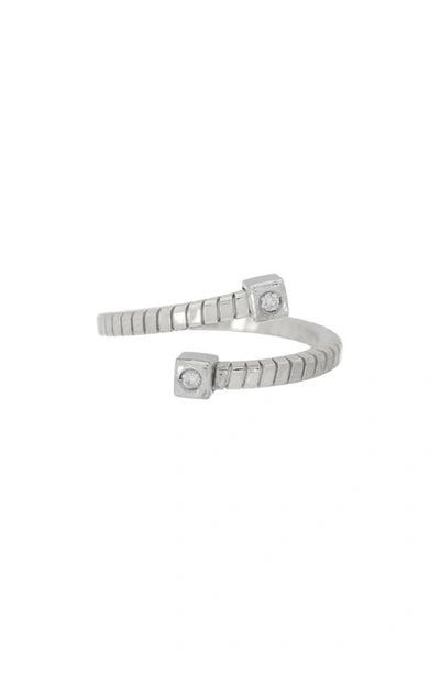 Meshmerise Textured Diamond Ring In White