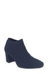 Impo Stretch Knit Ankle Boot In Midnight Blue