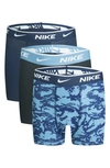 Nike Kids' Assorted 3-pack Stretch Cotton Boxer Briefs In Cerulean