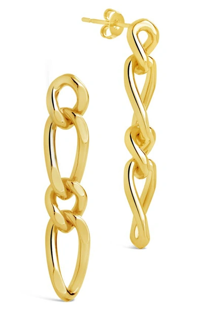 Sterling Forever Jacqueline Figaro Chain Drop Earrings In Gold