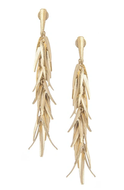 Rivka Friedman 18k Gold Plated Textured Drop Earrings In 18k Gold Clad
