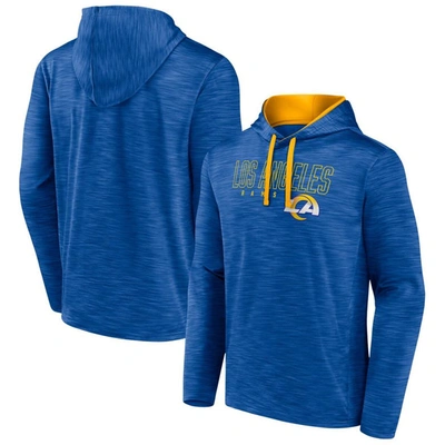 Fanatics Branded Heather Royal Los Angeles Rams Hook And Ladder Pullover Hoodie
