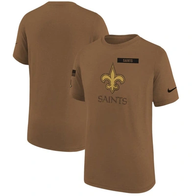 Nike Kids' Youth   Brown New Orleans Saints 2023 Salute To Service Legend T-shirt