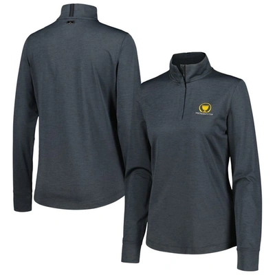Under Armour Heather Black 2024 Presidents Cup  Playoff Quarter-zip Pullover Top