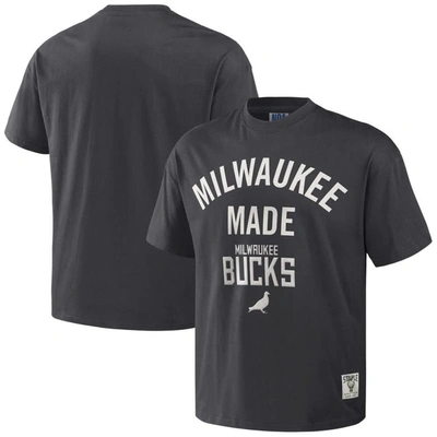 Staple Nba X  Anthracite Milwaukee Bucks Heavyweight Oversized T-shirt