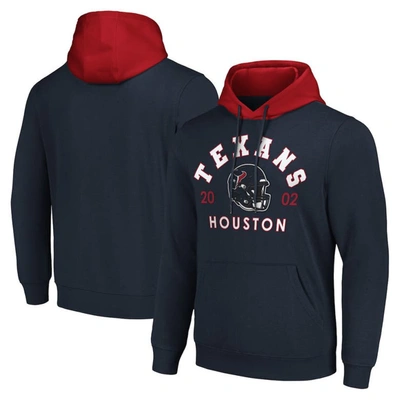 G-iii Sports By Carl Banks Navy Houston Texans Colorblock Pullover Hoodie