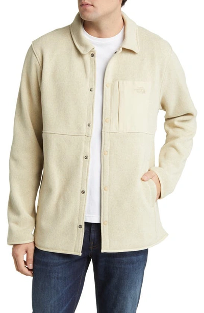 The North Face Front Range Fleece Shacket In Gravel Heather