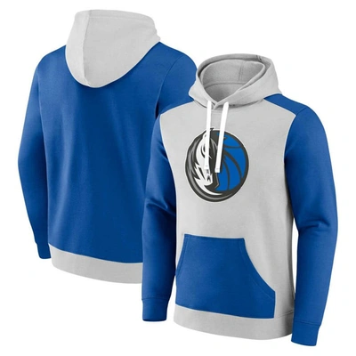 Fanatics Branded  Navy/silver Dallas Mavericks Big & Tall Primary Arctic Pullover Hoodie In Navy,silver