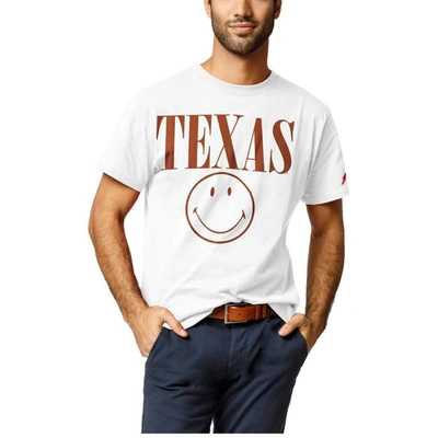League Collegiate Wear White Texas Longhorns Smiley All American T-shirt