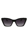 Bcbg Cat Eye Sunglasses In Black