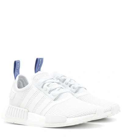 Adidas Originals Nmd R1 Knit Sneakers In White/white