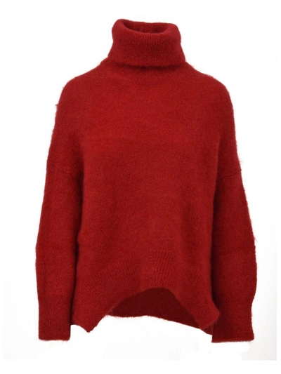 Valentino Red Turtleneck Jumper