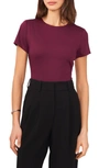 Halogen Essential Compression T-shirt In Grape Wine