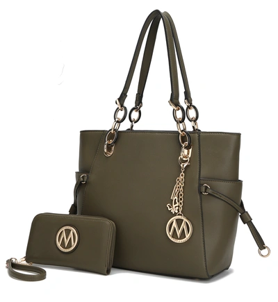 Mkf Collection By Mia K Yale Tote Bag With Wallet In Green