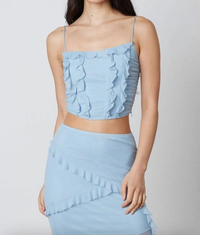 Cotton Candy Chloe Tank Top In Steel In Blue