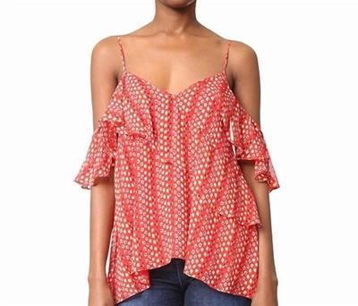 Tanya Taylor Women's Chiara Floral Silk Cami Top In Red
