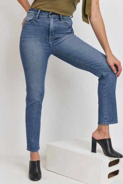 Just Black Denim Peyton Jeans In Medium Denim In Blue