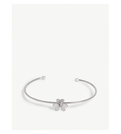 Ted Baker Haona Heart Blossom Cuff In Silver Colou