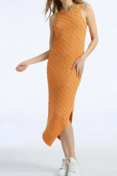 525 America Charlotte Cable Dress In Sorbet In Pink