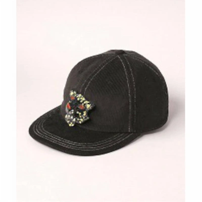 Ca4la Woven Baseball Hat With Cheetah Patch In Black
