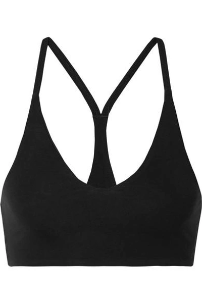 Skin Ora Stretch-pima Cotton Jersey Soft-cup Bra In Black