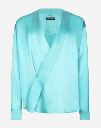 Dolce & Gabbana Oversize Silk Satin Shirt