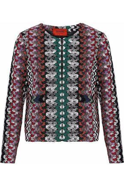 Missoni Woman Metallic Crochet-knit Jacket Multicolor
