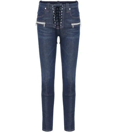 Ben Taverniti Unravel Project Lace-up Skinny Jeans In Blue