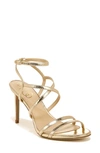 Sam Edelman Delanie Strappy Sandal In Gold Leaf