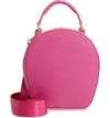 Deux Lux Annabelle Faux Leather Circle Crossbody Bag - Pink In Raspberry