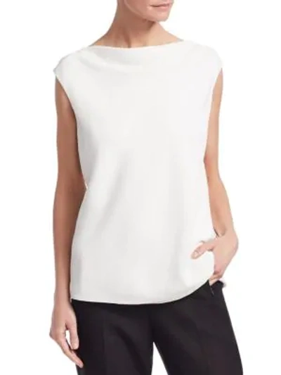 The Row Shella High-neck Sleeveless Top In Ivory