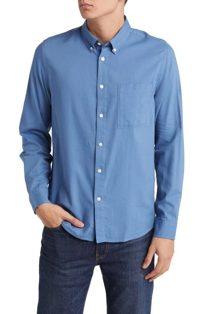 Nn07 Arne 5655 Button-down Shirt In Gray Blue