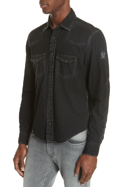 Belstaff Somerford Denim Shirt In Black